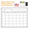 Magnetic Dry Eraser Calendar For Fridge Monthly Weekly Schedule Whiteboard Planner w/ Eraser 5 Marker Pens