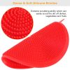 5 Pcs Kitchen Cleaning Sponge Food-Grade Silicone Scrubber BPA-Free Washing Sponge for Dishes Fruit Vegetable Dishwasher Safe