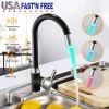 LED Water Tap Faucet 3 Color Change Water Stream Mixer Temperature Sensor for Sink Bathroom Kitchen