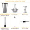 Cocktail Set 8Pcs Cocktail Shaker Set Stainless Steel Bartender Kit Professional Mixology Tool