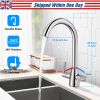 Kitchen Sink Faucet Two Handle One-Hole Basin Hot Cold Mixer Tap Brass Construction Chrome Finish UK Standard