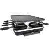 1300W Raclette Desktop Grill for 8People Non-Stick Reversible Electric Indoor Griddle with 8 Cheese Melt Pans Adjustable Temperature Dishwasher Safe K