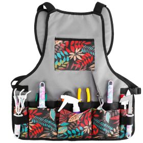 15-Pocket Work Tool Apron 600D Oxford Cloth Gardening Tool Bib Aprons for Men Women Carpenter