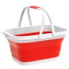 Collapsible Fruit Basket 10L Vegetable Sink Storage Basin Tub Space Saving Ice Beverage Storage Bucket For Camping Picnic BBQ