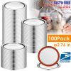 100 Pcs Regular Mouth Canning Lids Airtight Leak-Proof Secure Jar Lids For Mason Jars Split-Type Jar