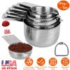 7Pcs Measuring Cups Stainless Steel Kitchen Measurement Tool for Cooking Baking Dry Spices Liquid Ingredients Easy to Read Markings