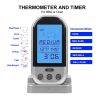 iMounTEK Digital Meat Thermometer W/Backlit LCD 98ft/30m Remote Monitoring Timer Alarm For BBQ Oven Grill Smoker Kitchen Outdoor Use