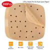 200Pcs Air Fryer Parchment Paper 9.05in Square Perforated Steamer Liner Sheet for Baking Cooking Easy Cleanup