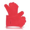 BBQ Gloves 446℉Heat Resistant BBQ Grill Gloves with Meat Claws Silicone Non-Slip Pot Holder Waterproof Oven Mitt for Roasts BBQ Cooking Baking